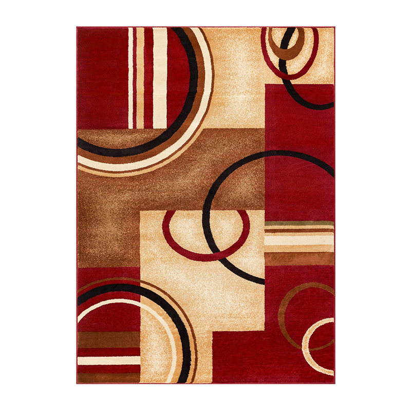 Modern Geometric Circle and Block Commercial Hospitality Rugs