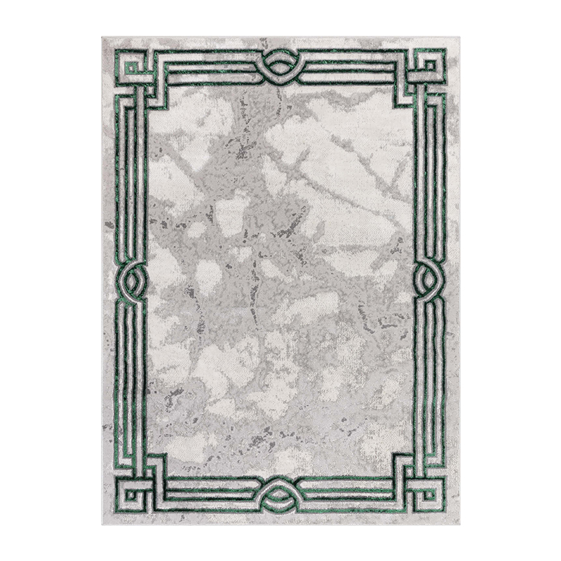 Art Deco Marble Border Commercial Hospitality Rugs