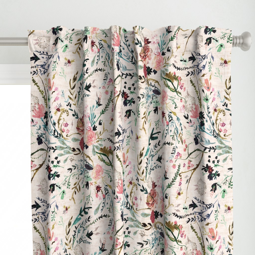 Commercial Floral Pattern Printed Curtains