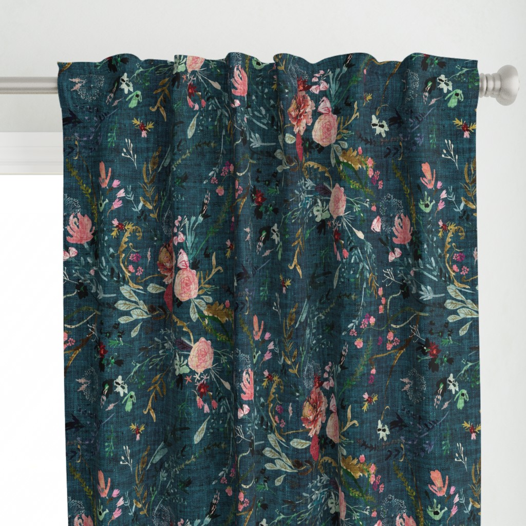 Commercial Floral Pattern Printed Curtains