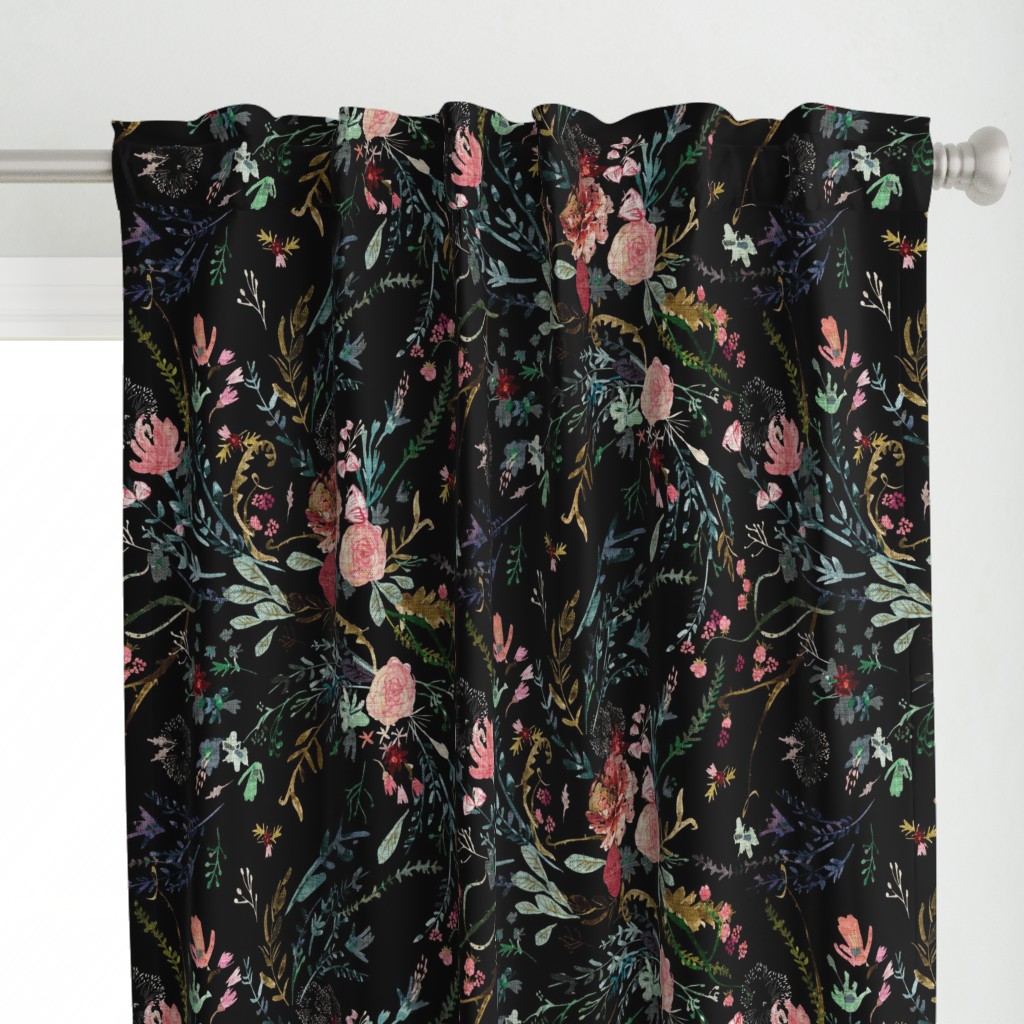 Commercial Floral Pattern Printed Curtains