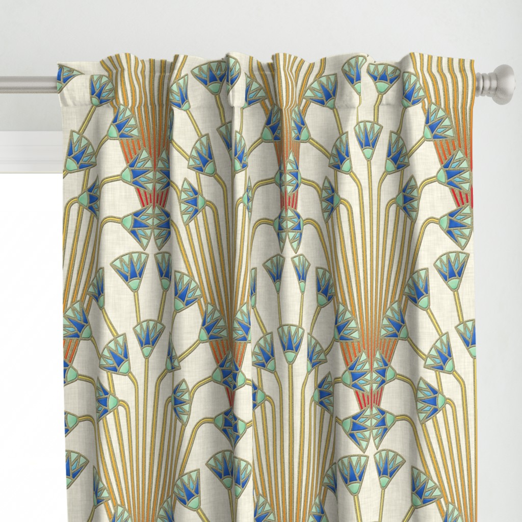 Art Deco Pattern Printed Curtains
