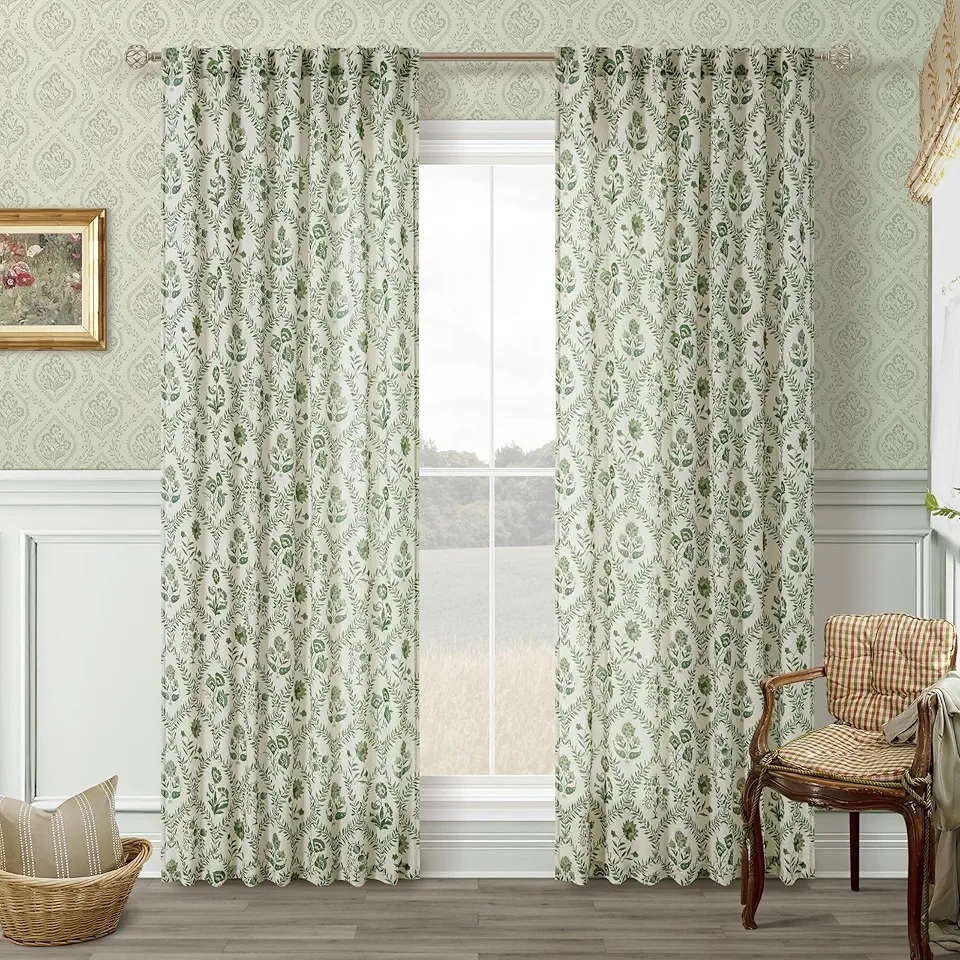 Botanical Floral Printed Curtains