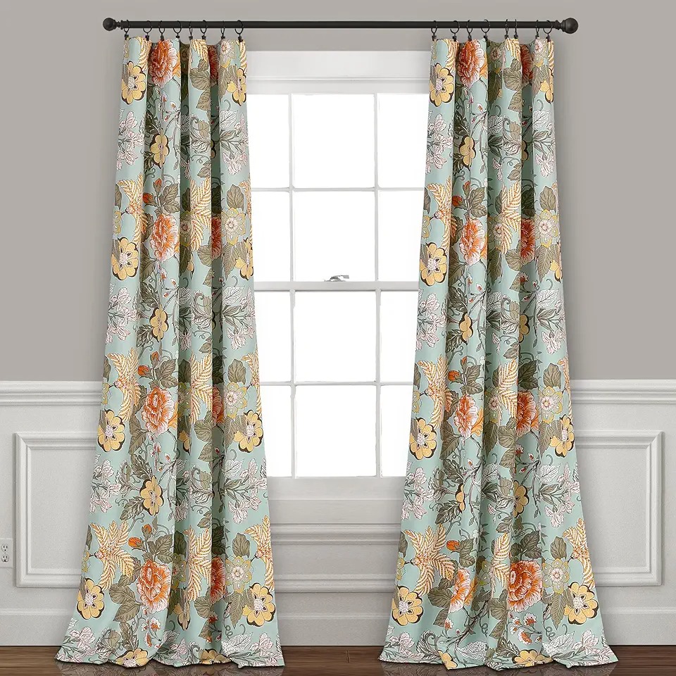 Botanical Floral Printed Curtains