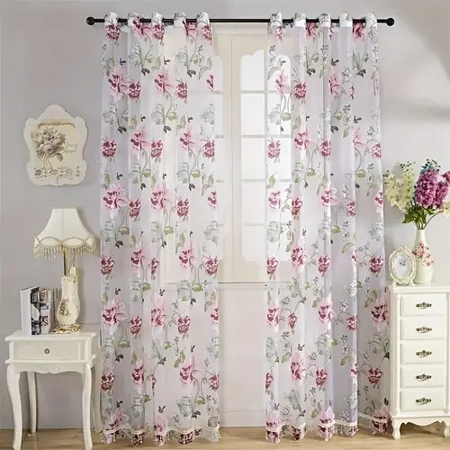 Botanical Floral Printed Curtains
