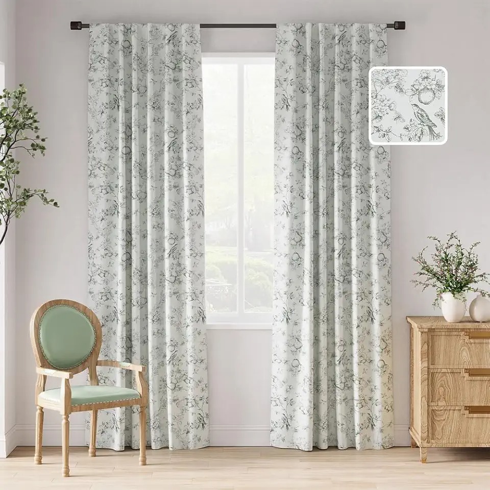 Botanical Floral Printed Curtains
