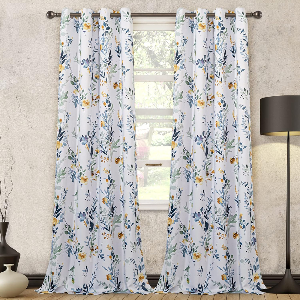 Botanical Floral Printed Curtains