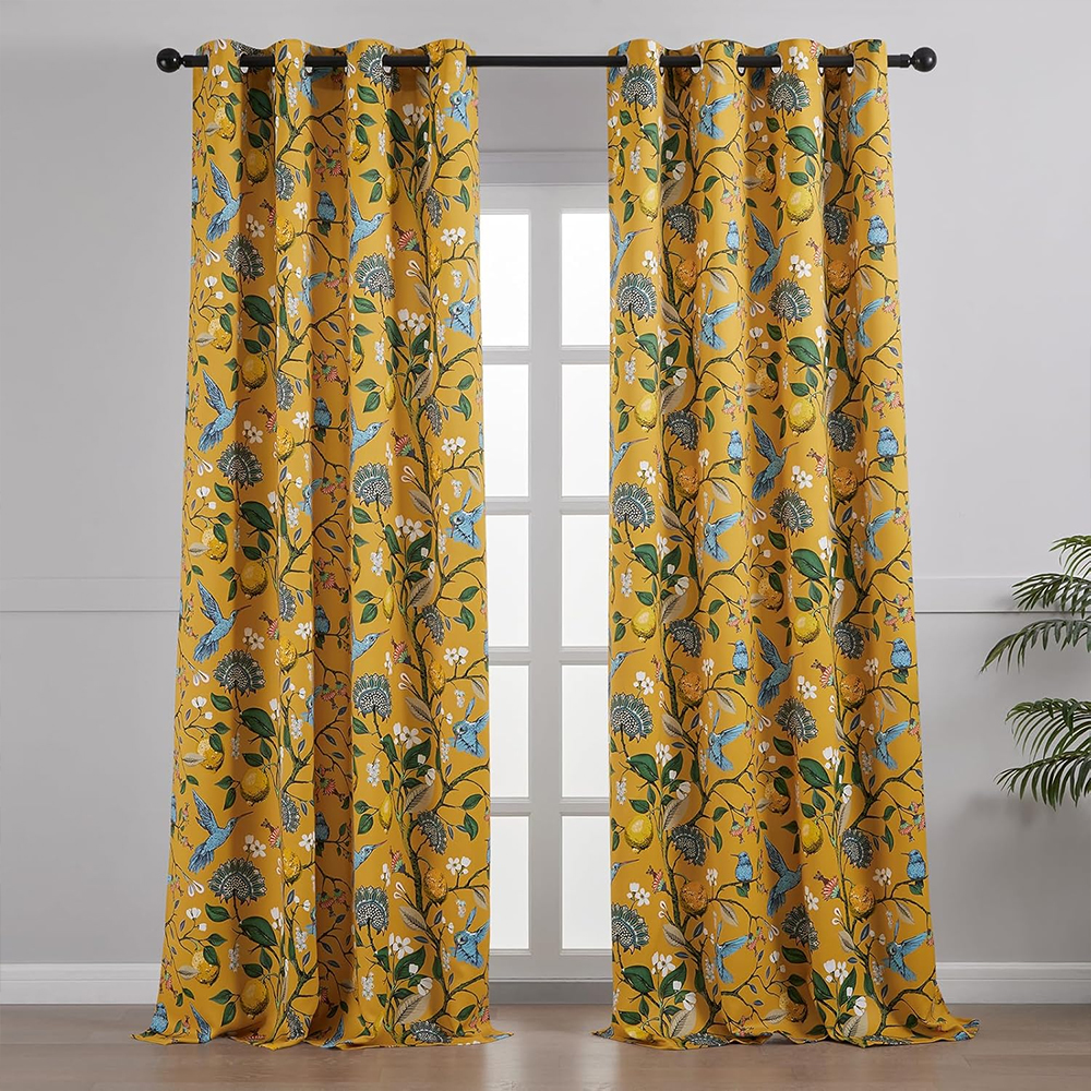 Botanical Floral Printed Curtains