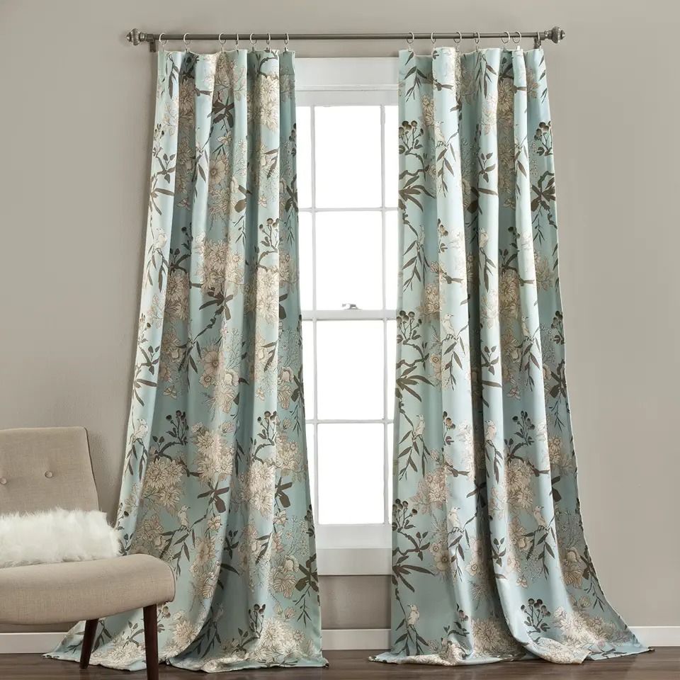 Botanical Floral Printed Curtains