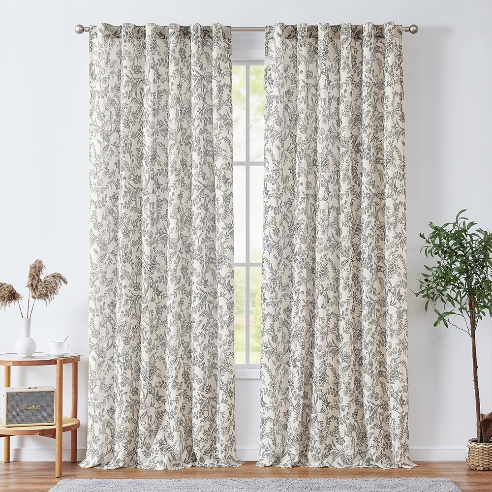 Vintage Botanical Printed Curtains