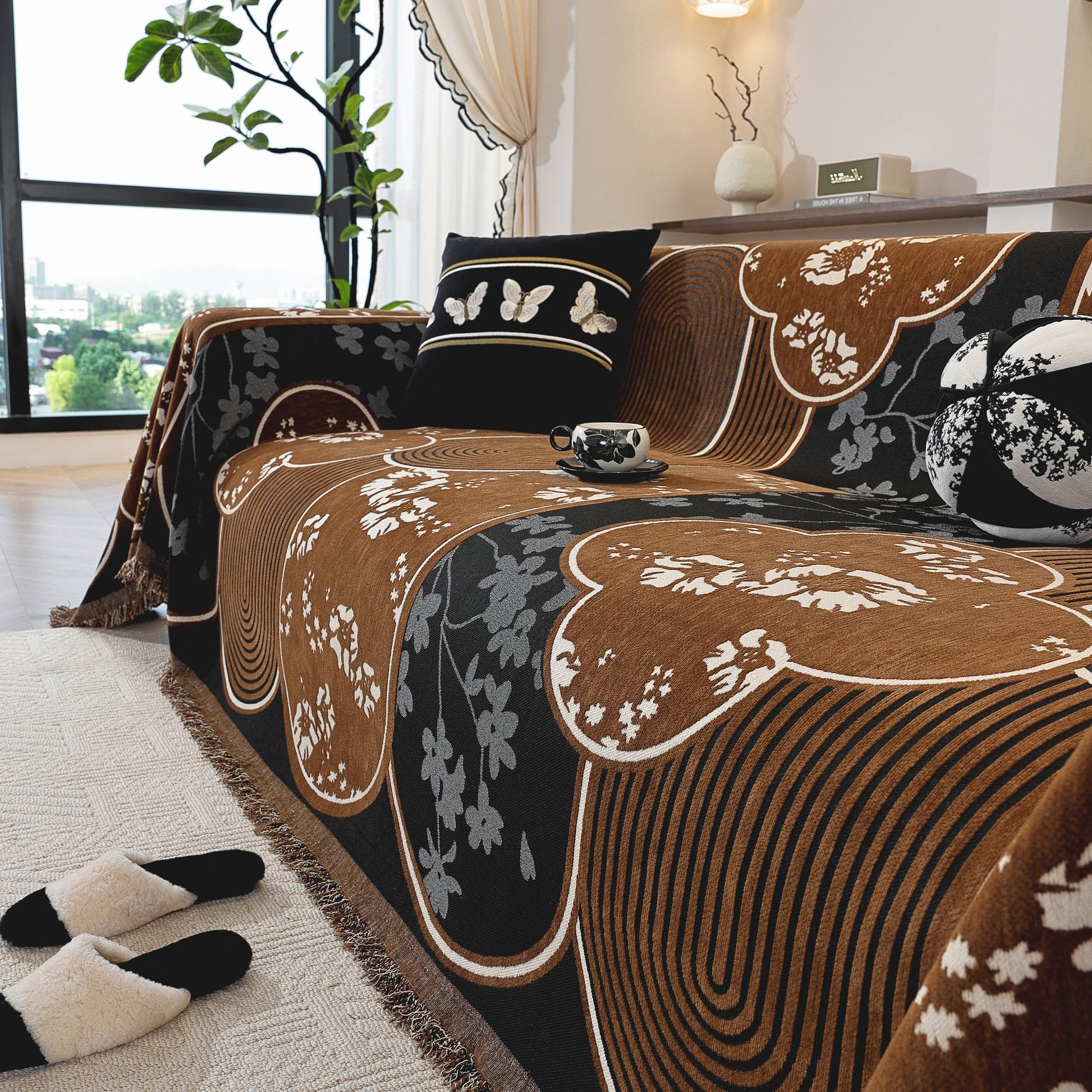 Vintage Floral Pattern Sofa Throw Covers