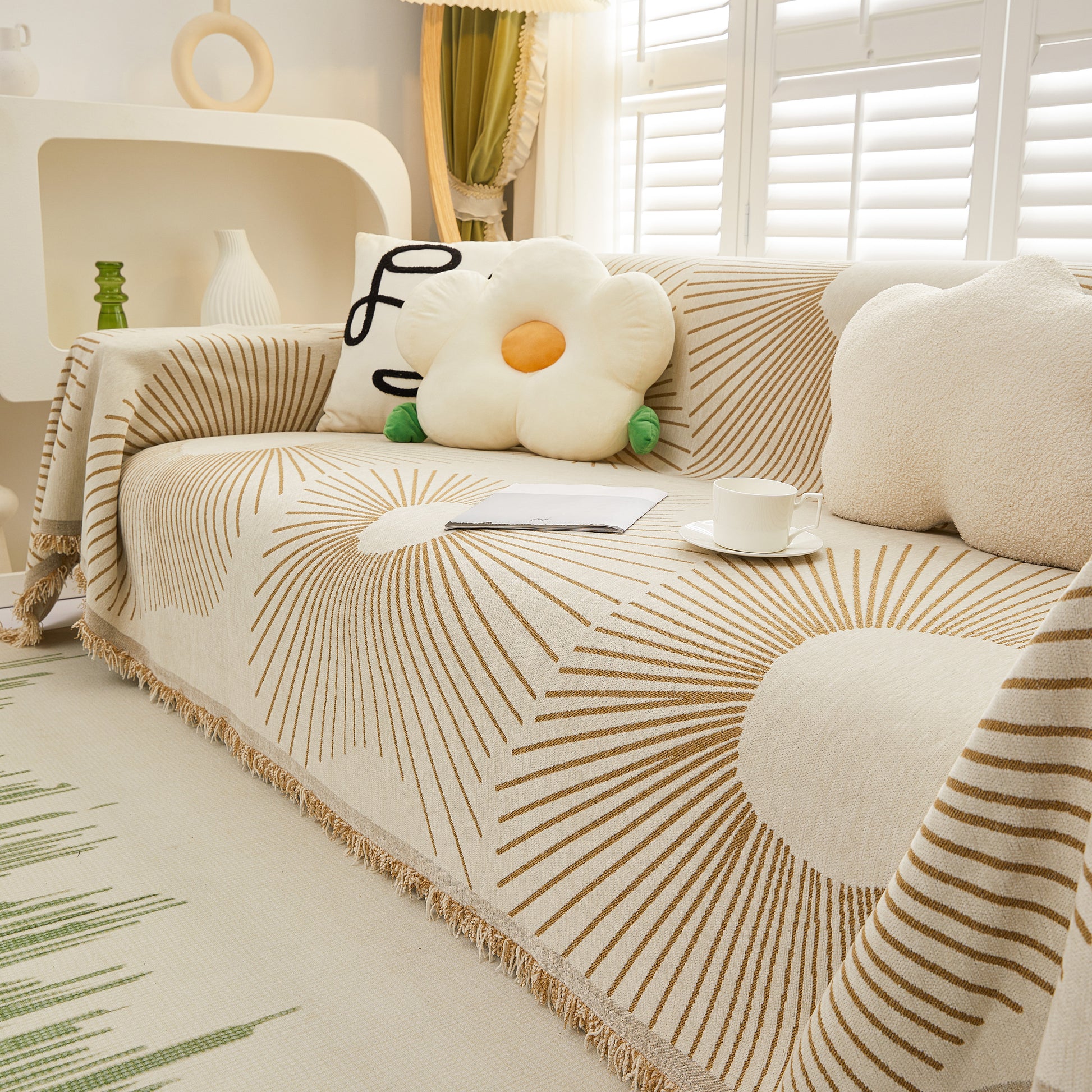 Minimal Line Pattern Sofa Throw Covers