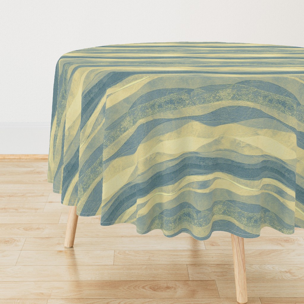 Abstract Wave Stone Printed Commercial Tablecloths