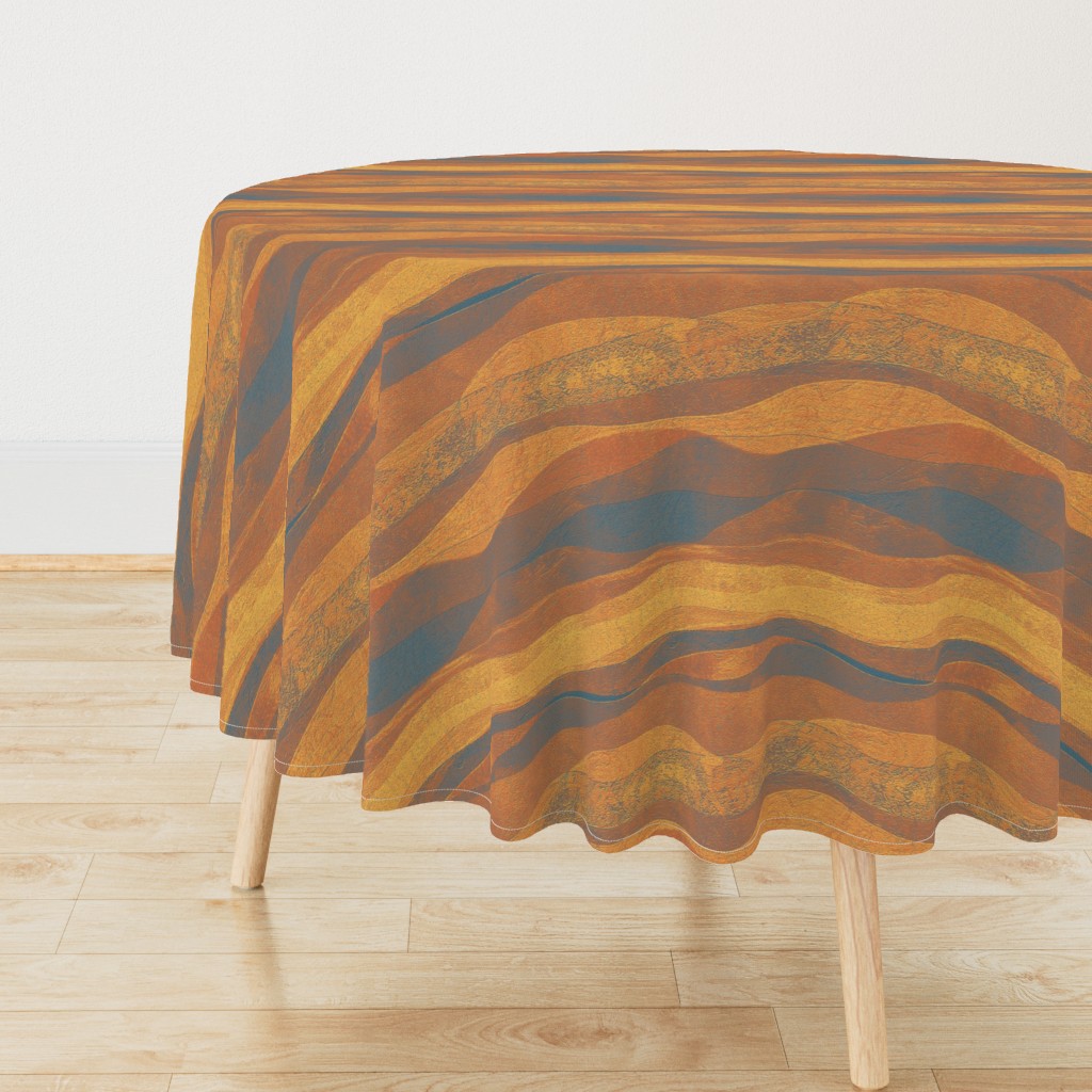 Abstract Wave Stone Printed Commercial Tablecloths