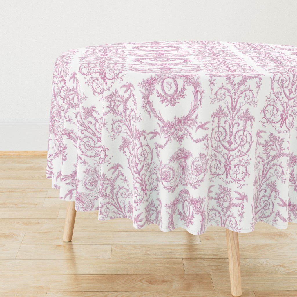 French Floral Bird Printed Commercial Tablecloths