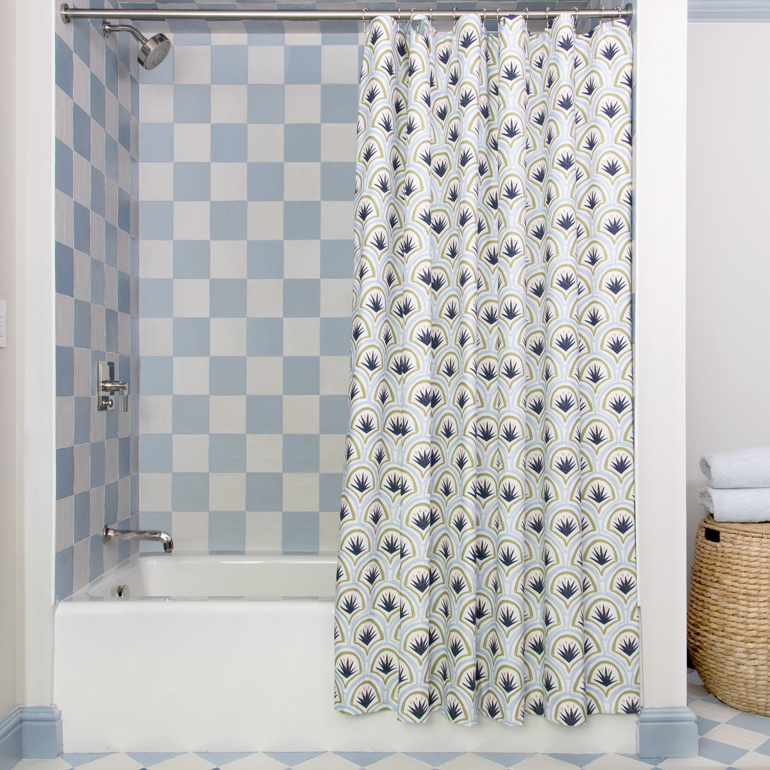Multi-Pattern Printed Commercial Shower Curtains