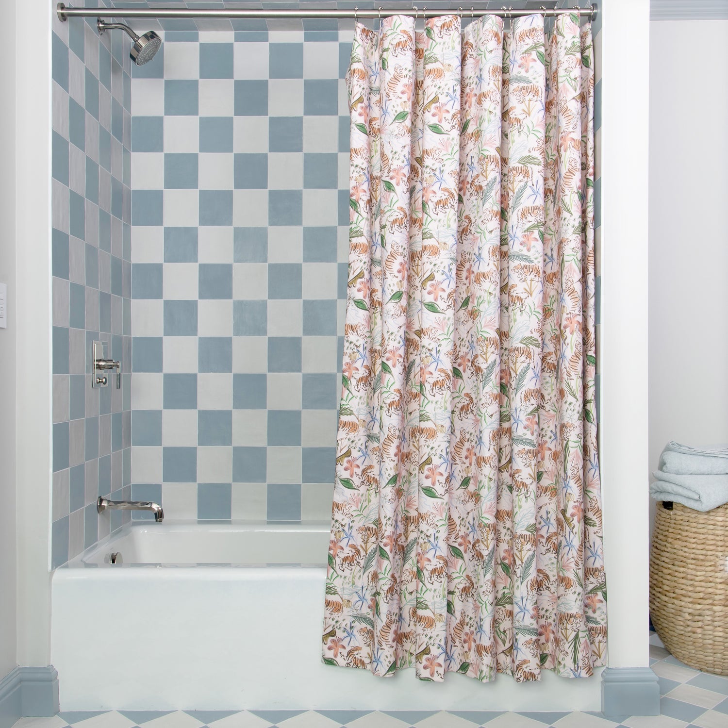 Multi-Pattern Printed Commercial Shower Curtains