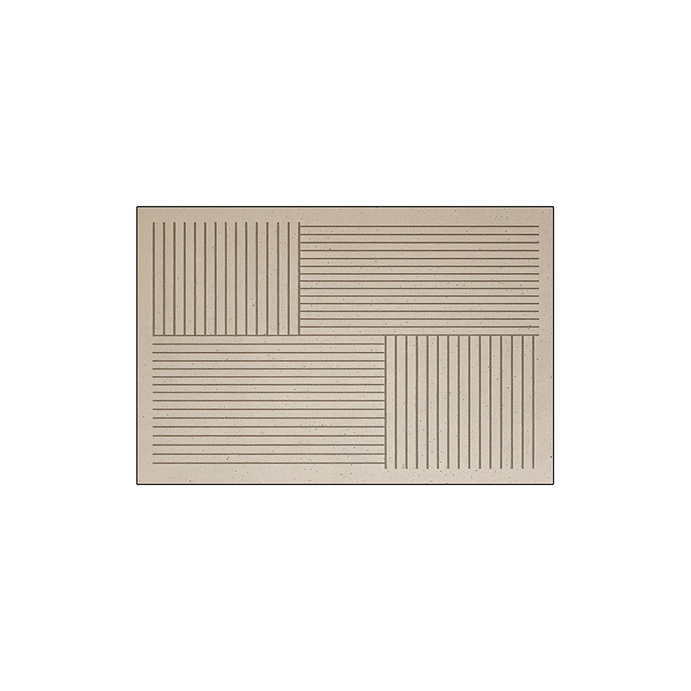Minimal Geometric Line Printed Bathroom Coil Mats