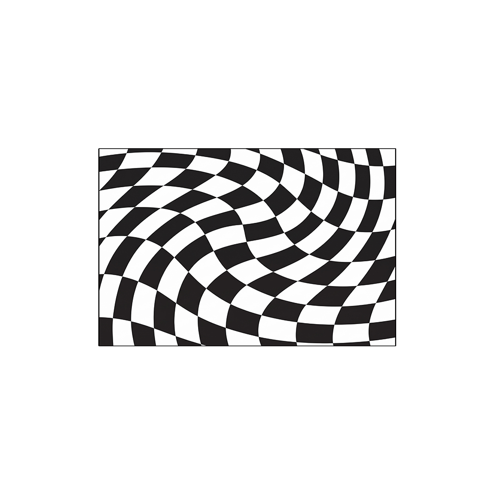 Checkered Geometric Printed Bathroom Coil Mats