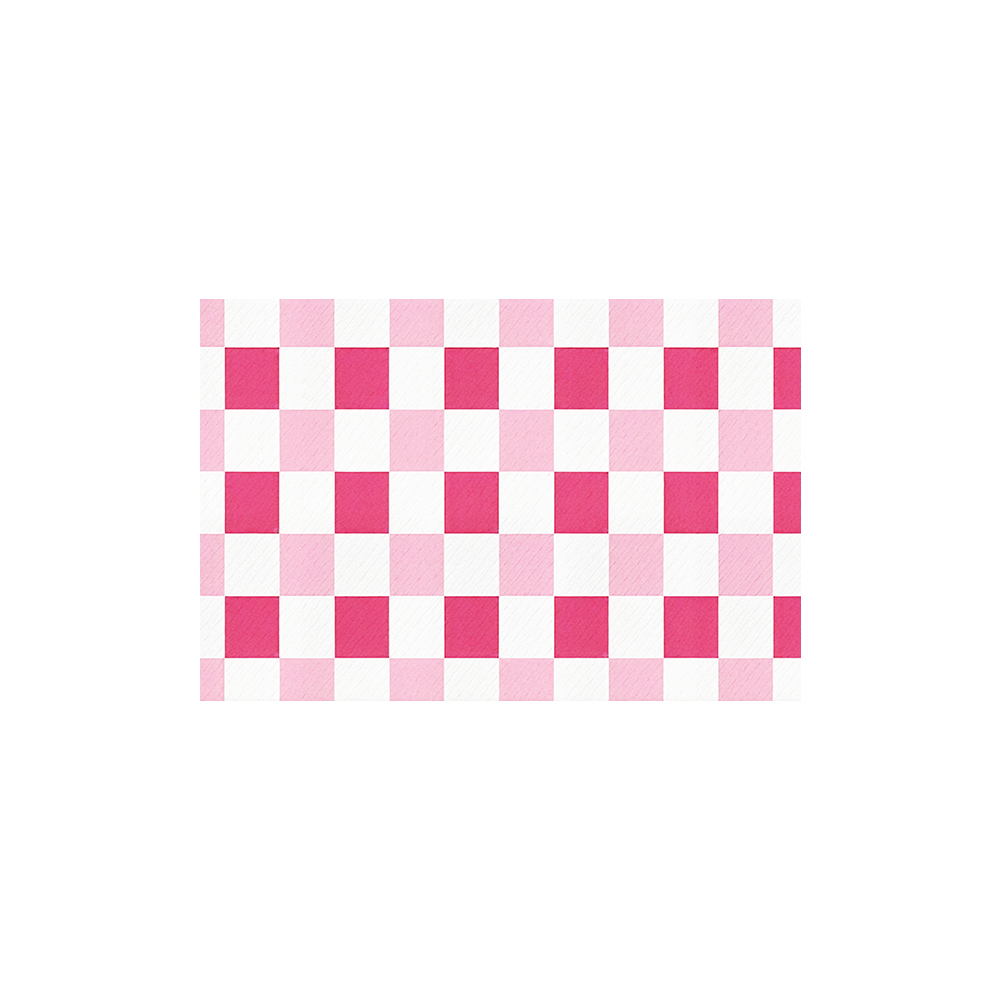 Checkered Geometric Printed Bathroom Coil Mats