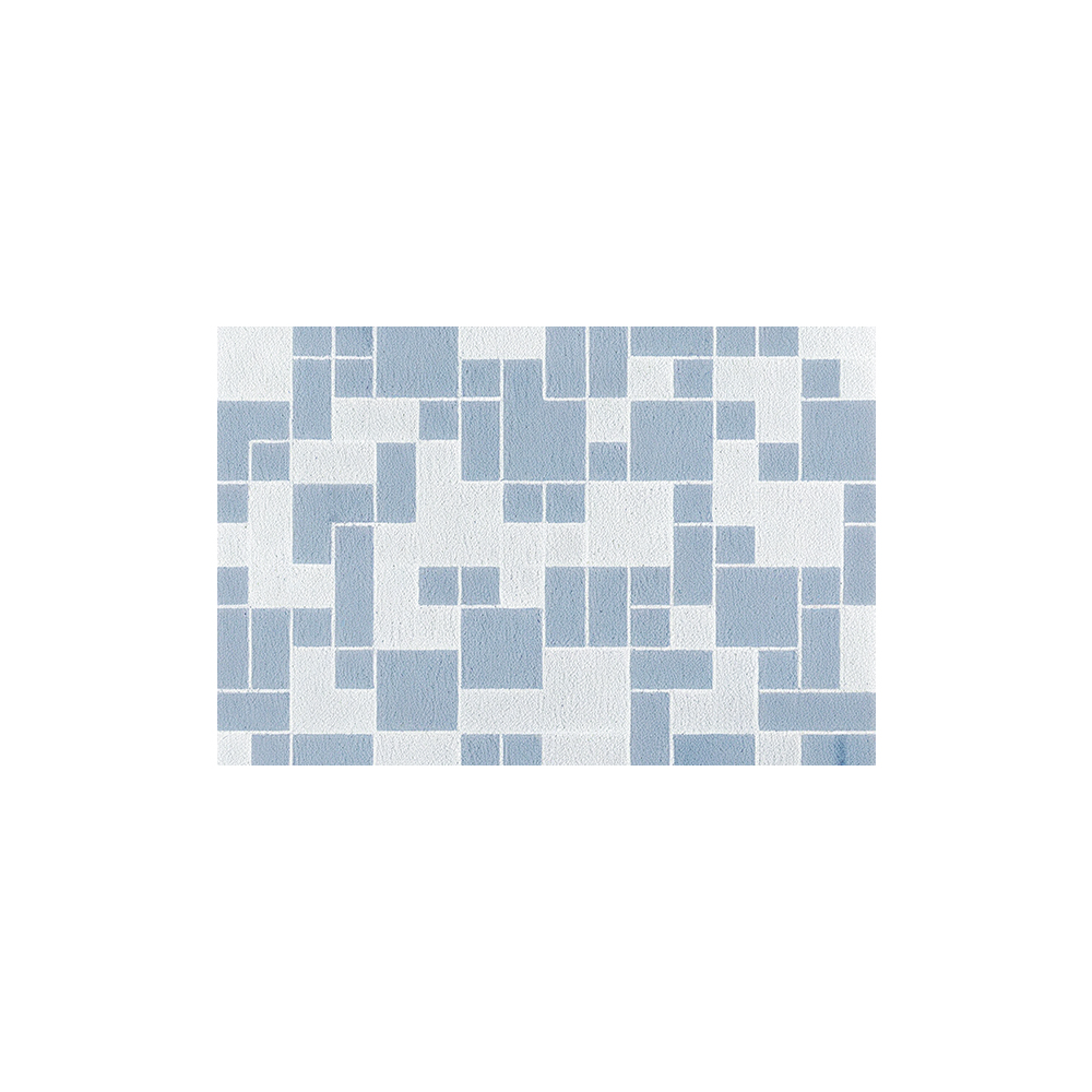 Checkered Geometric Printed Bathroom Coil Mats