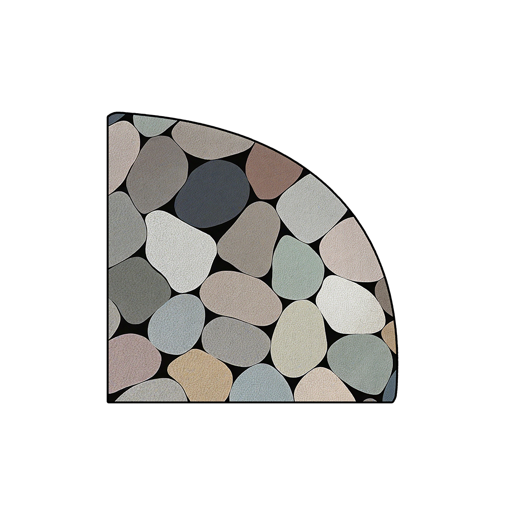 Quarter Cobblestone Printed Bathroom Coil Mats