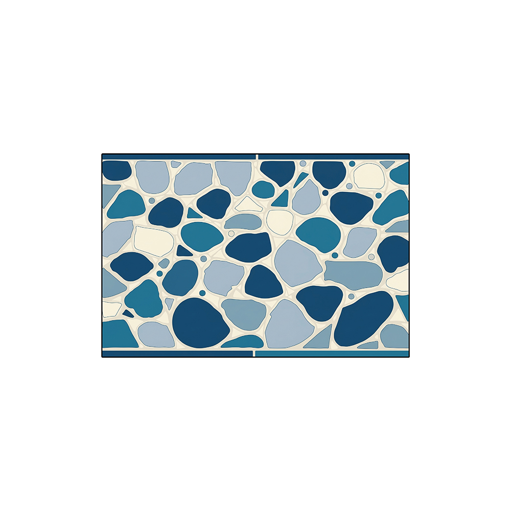 Cobblestone Printed  Bathroom Coil Mats
