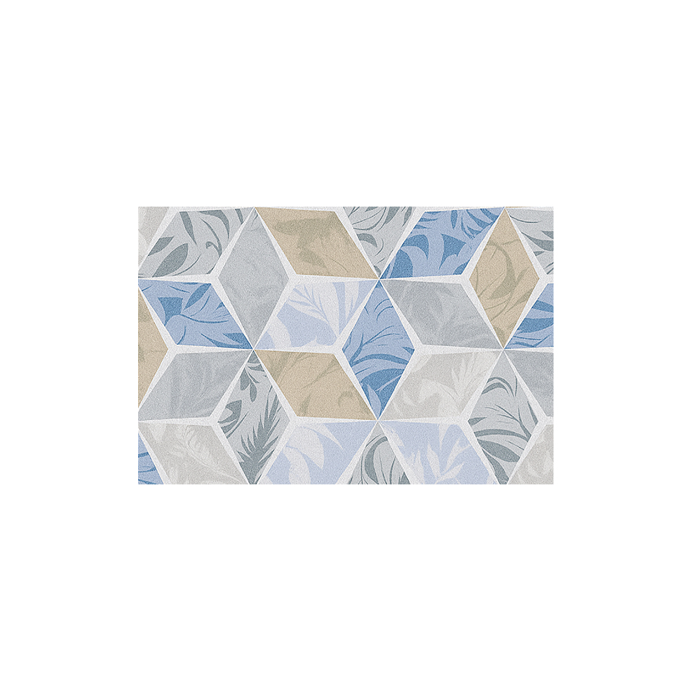 Geometric Patch Printed Bathroom Coil Mats
