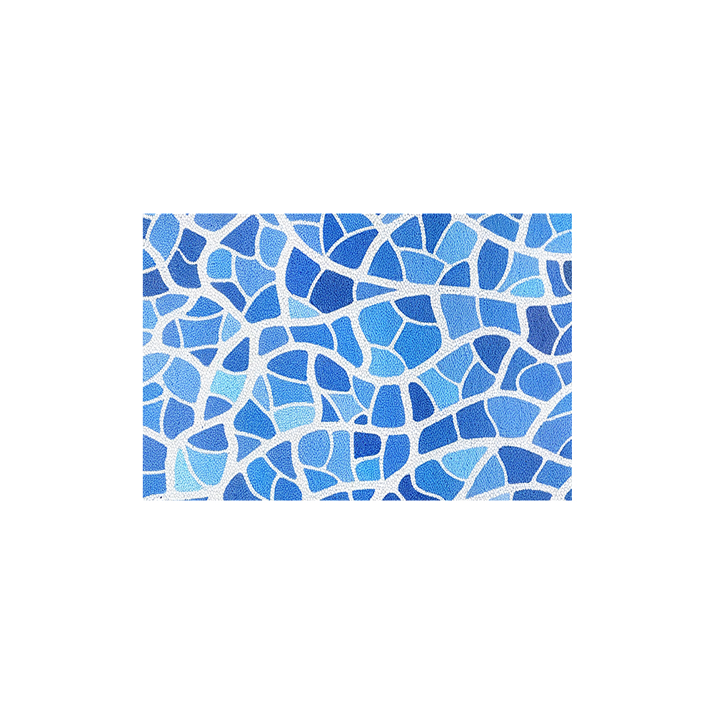 Water Ripple Mosaic Printed Bathroom Coil Mats
