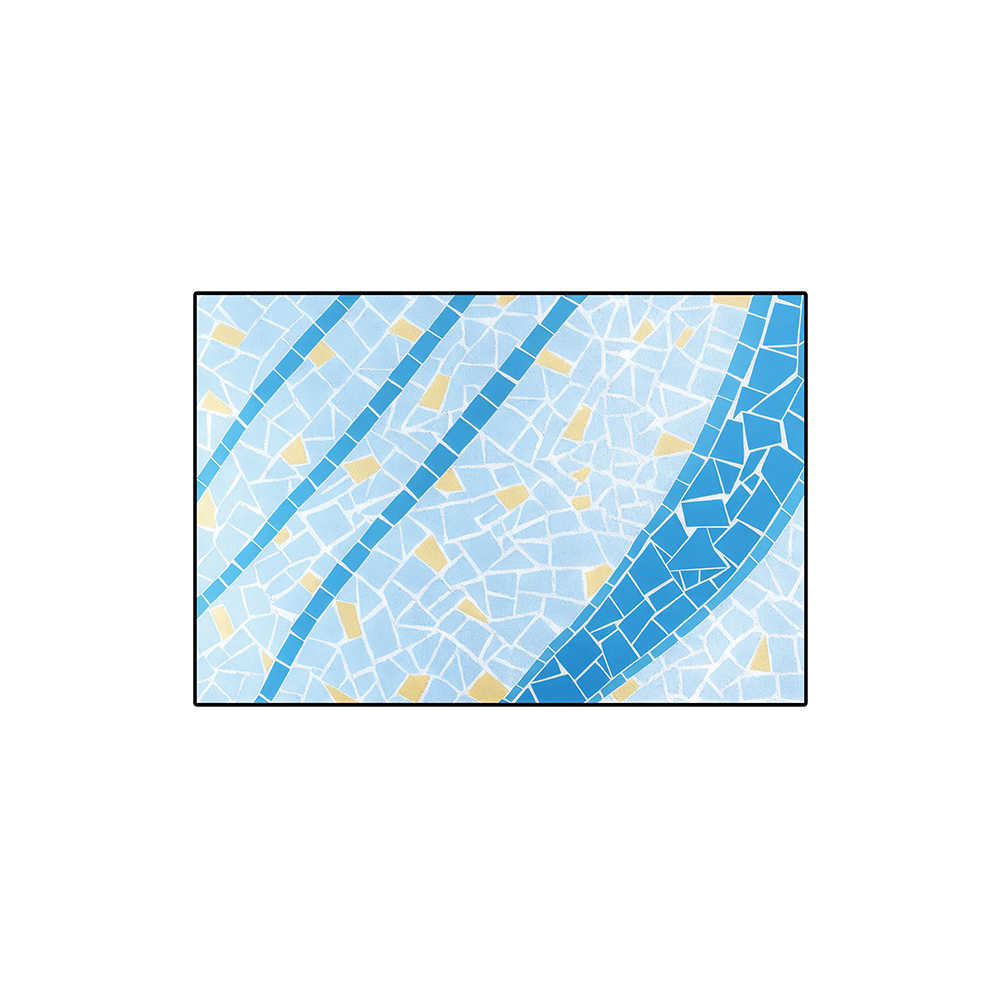 Water Ripple Mosaic Printed Bathroom Coil Mats