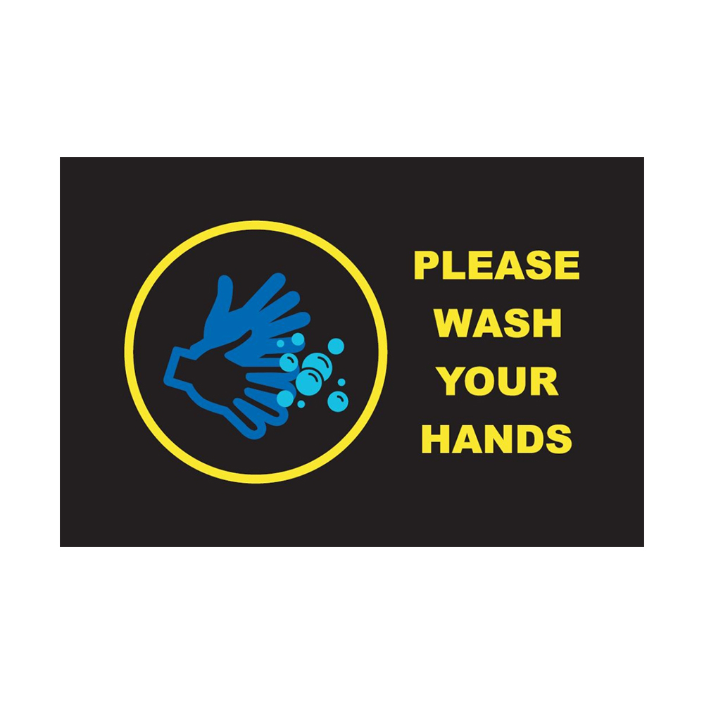Public Health Wash Hands Reminder Message Mats