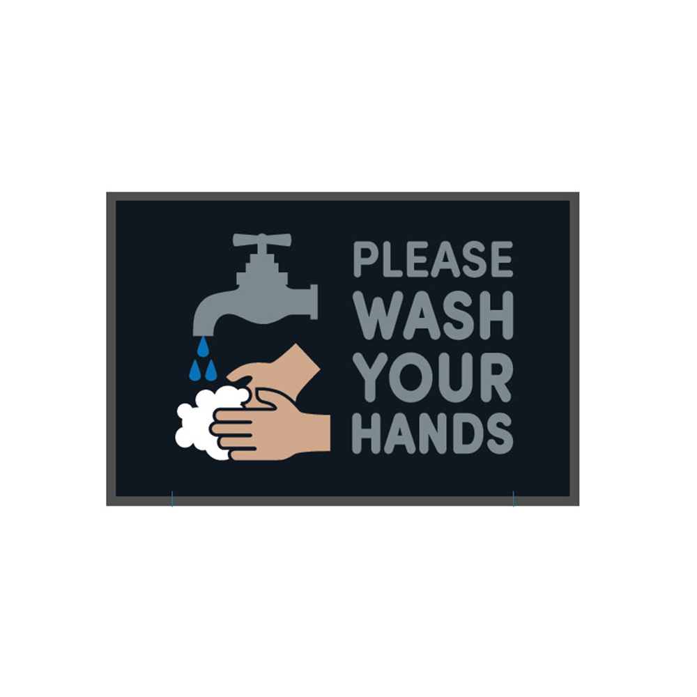 Public Health Wash Hands Reminder Message Mats